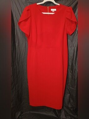 Calvin Klein Short Sleeve Sheath Dress